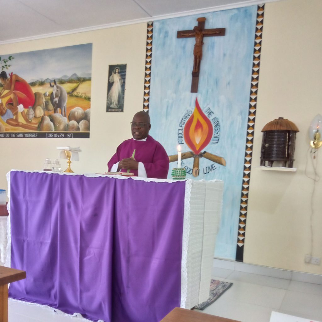 Fr Paul Chirwa blessing of our Generalate Chapel following its successful renovation